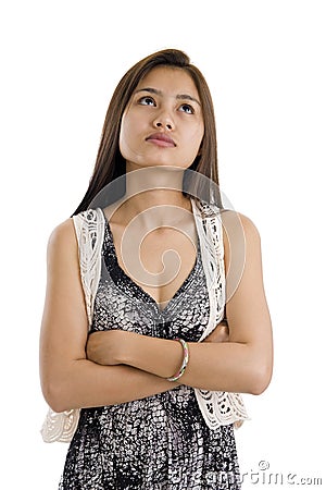 Asian woman with crossed arms Stock Photo