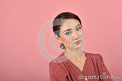 Asian woman feeling upset and frustrated, Girl boredom and annoy about gossip. Stock Photo