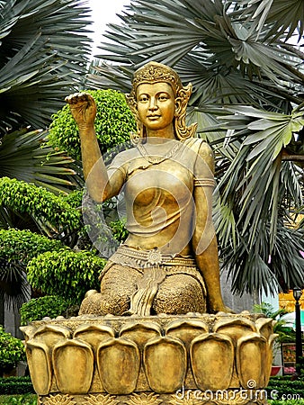 Asian woman mythological statue Stock Photo
