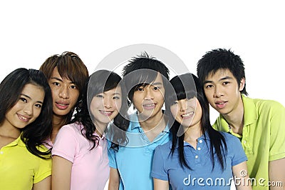 Asian Young students Stock Photo