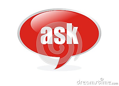 Ask cloud buble Vector Illustration