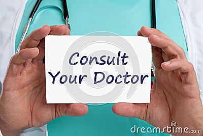 Ask consult your doctor ill illness healthy health check-up screening Stock Photo