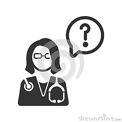 Ask doctor icon Vector Illustration