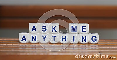 Ask me anything Stock Photo