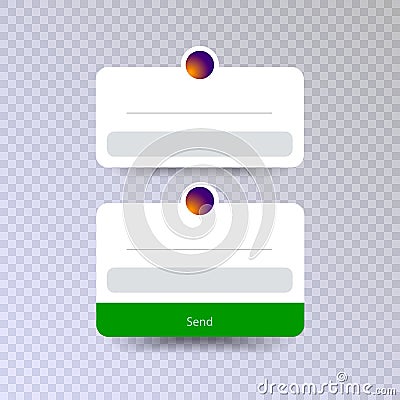 Ask me a question User interface design vector isolated on a transparent background Vector Illustration