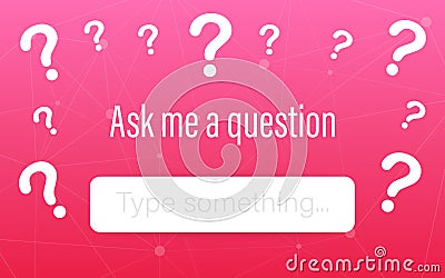 Ask me a question User interface design. Vector stock illustration Vector Illustration