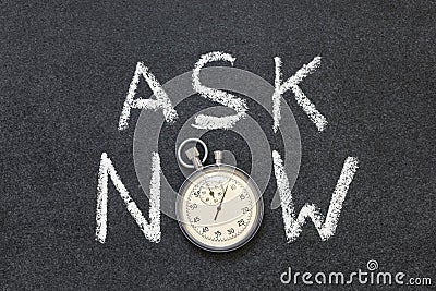 Ask now Stock Photo