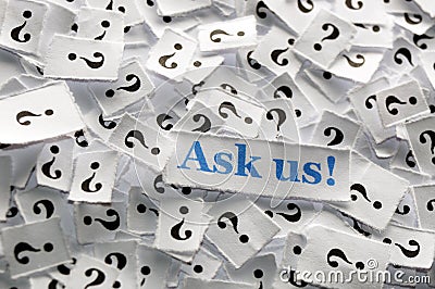 Ask us Stock Photo