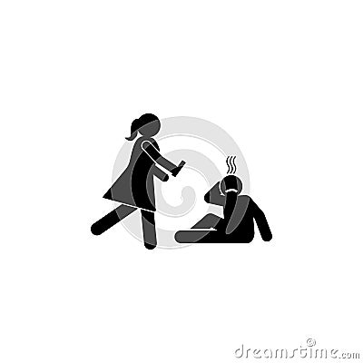 Asking concern lost icon. Element of seizure thin line icon Stock Photo