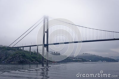 Askoy Bridge across the Bergen Fjord - Norway Stock Photo