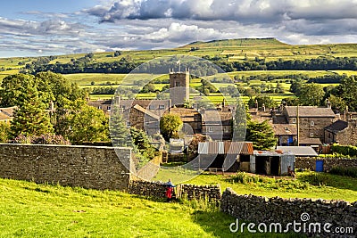 Askrigg in the Yorkshire Dales Editorial Stock Photo