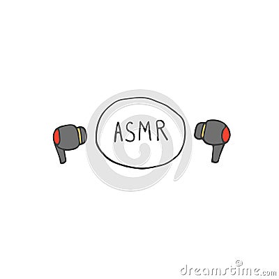 ASMR sounds concept Vector Illustration