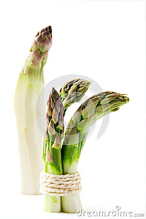 Asparagus bundle Stock Photo