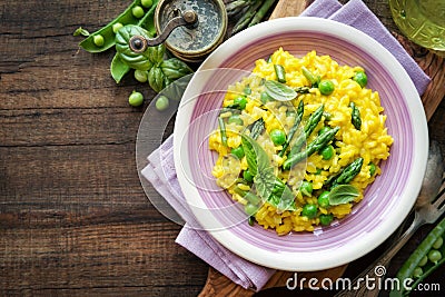 Asparagus risotto Stock Photo