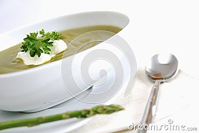 Asparagus soup Stock Photo