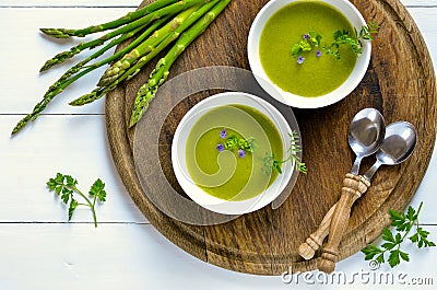 Asparagus soup Stock Photo