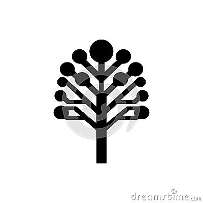 Aspen tree icon Vector Illustration