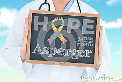 Asperger against blue sky Stock Photo