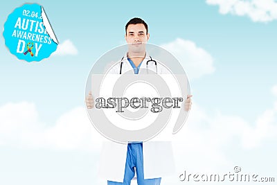 Asperger against blue sky Stock Photo