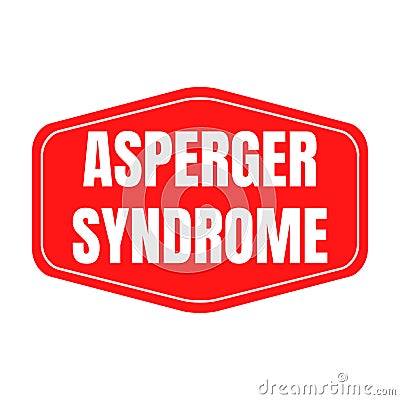 Asperger syndrome symbol icon Cartoon Illustration