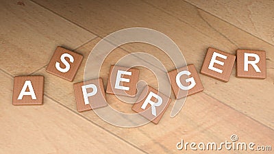 Asperger tags - 3D rendering Cartoon Illustration