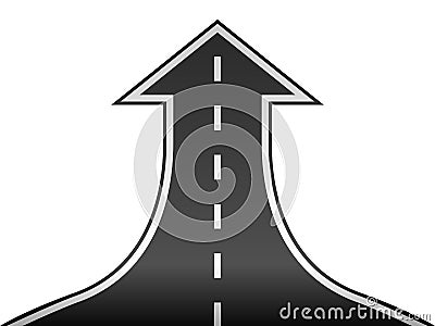 Asphalt arrow Vector Illustration