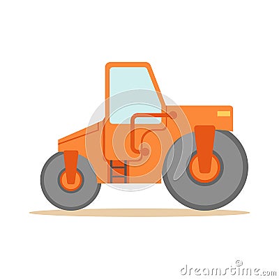 Asphalt Finisher Road Machine , Part Of Roadworks And Construction Site Series Of Vector Illustrations Vector Illustration