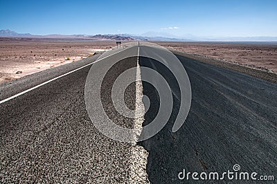 Desert Highway Stock Photo