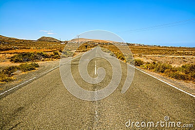 Asphalt Lonely Road Stock Photo