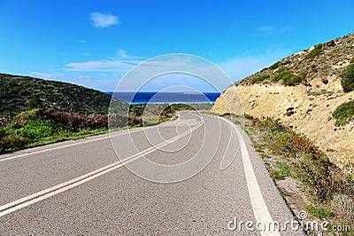 Road of Rhodes Stock Photo