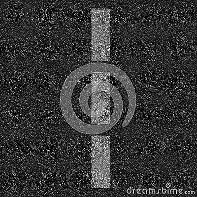 Asphalt road background with dashed line. Stock Photo