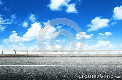 Asphalt road and perfect sky Stock Photo