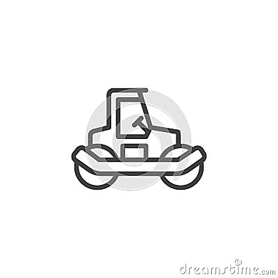 Asphalt Roller line icon Vector Illustration