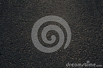 Asphalt texture, dark color on a hot California day. Stock Photo