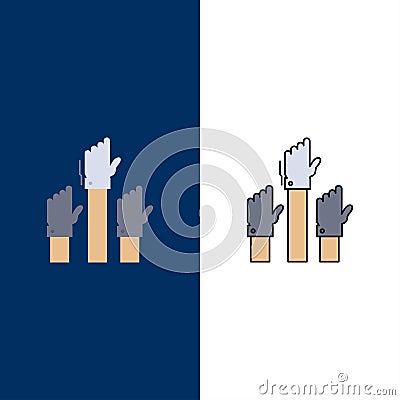 Aspiration, business, desire, employee, intent Flat Color Icon Vector Vector Illustration