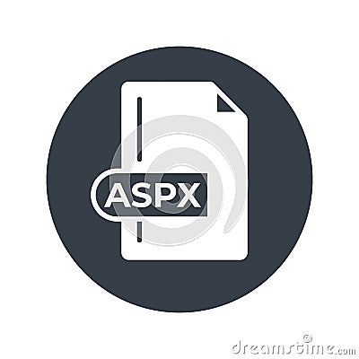 ASPX File Format Icon. ASPX extension filled icon Vector Illustration