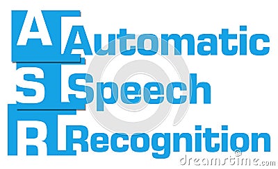 ASR - Automatic Speech Recognition Blue Abstract Stripes Stock Photo