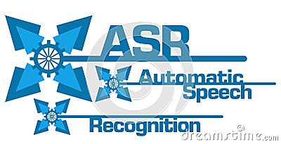 ASR - Automatic Speech Recognition Blue Graphics Stock Photo