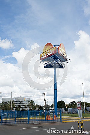 Assai Wholesale Food Discount Supermarket in North Brasilia Editorial Stock Photo