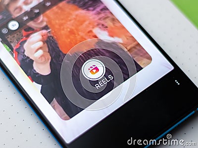 Assam, india - July 9, 2020 : Instagram reels for making short videos. Editorial Stock Photo