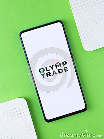 Assam, india - July 28, 2020 : Olymp Trade a investing and trading platform. Editorial Stock Photo