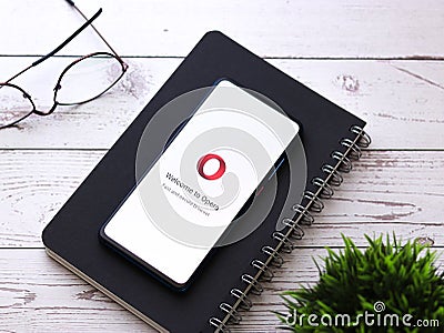 Assam, india - July 9, 2020 : Opera browser with free vpn. Editorial Stock Photo