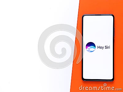 Assam, india - July 28, 2020 : Siri a virtual assistant developed by apple. Editorial Stock Photo