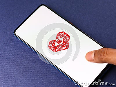 Assam, india - May 04, 2021 : Pinduoduo logo on phone screen stock image. Editorial Stock Photo