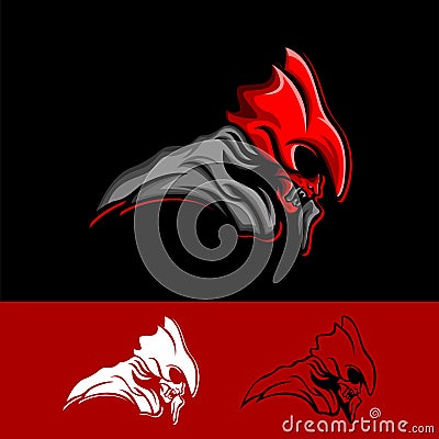 Red Assassin fade Vector Illustration