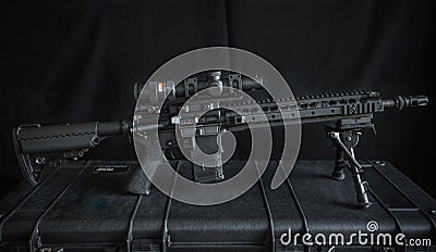 Midlenght rifle ar15 Stock Photo