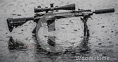 Midlenght rifle ar15 Stock Photo