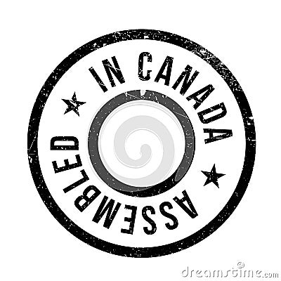 Assembled in Canada rubber stamp Vector Illustration