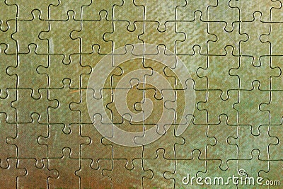 Assembled puzzle colored pieces Stock Photo