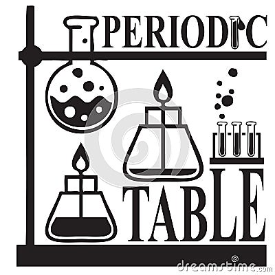 Assembled stand from chemical equipment Vector Illustration